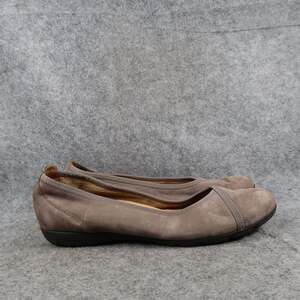Gabor Shoes Womens 8 Ballet Flats Leather Round Toe Slip On Fashion Casual Comfy